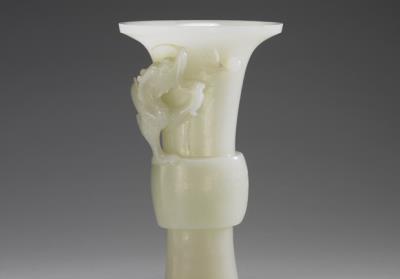 图片[2]-Jade gu vase with dragon pattern, Qing dynasty Qianlong reign (1736-1795)-China Archive